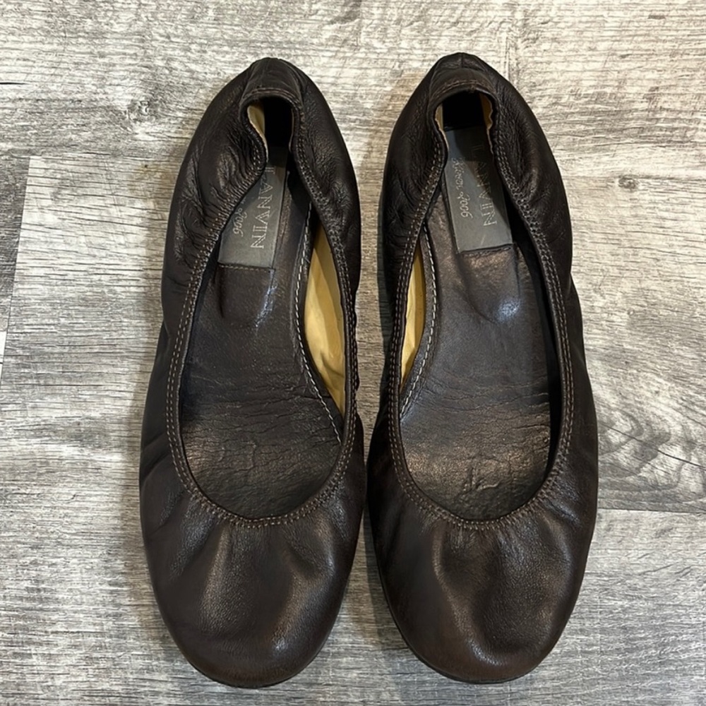 LANVIN Brown Ballet Flats Size 40
